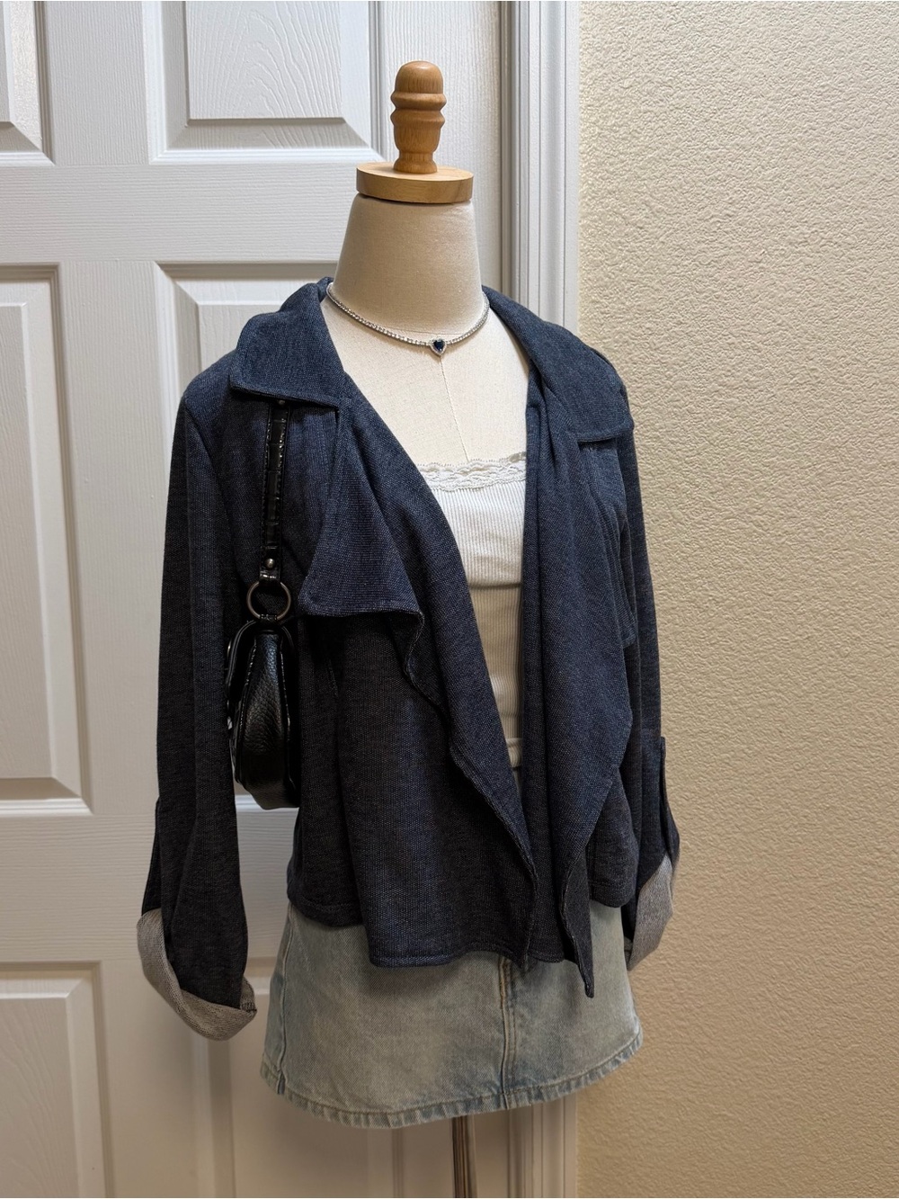 Anthropologie Moth NWT Draped Knit Open Front Cardigan Jacket Medium